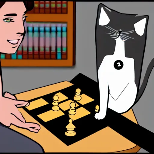 Image similar to how to teach a cat to play chess, wikihow