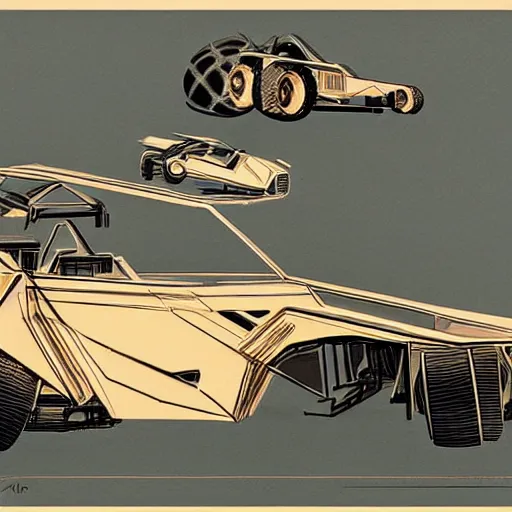 Image similar to concept art blueprint halo new atv vehicles by syd mead