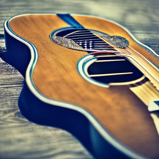 Image similar to a bird playing guitar, photorealistic, depth of field, 4k