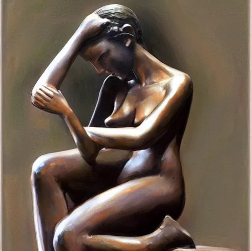 Image similar to A beautiful performance art. There are so many kinds of time. The time by which we measure our lives. Months and years. Or the big time, the time that raises mountains and makes stars. bronze by Emilia Wilk, by Boris Grigoriev tired, blocks