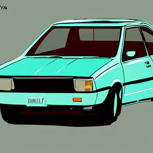 Image similar to a toyota corolla by andy warhol, digital art, trending on artstation