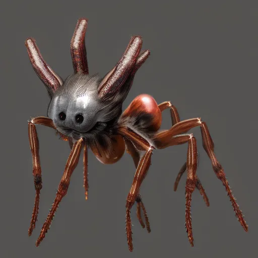 Prompt: tiny embryonic horse creature with 8 spider legs and one large eye for a head, trending on artstation, scary, subsurface scattering, horse, spider