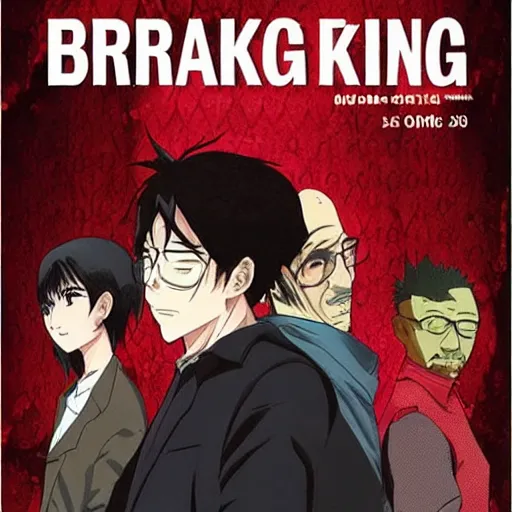 Prompt: cover art of a manga adaptation of breaking bad