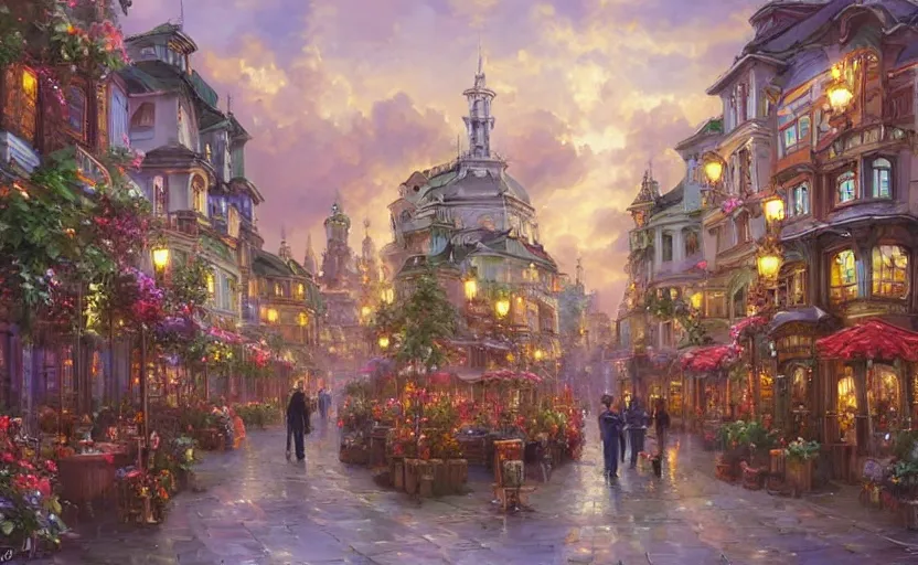 Image similar to Alchemy city. By Konstantin Razumov, highly detailded