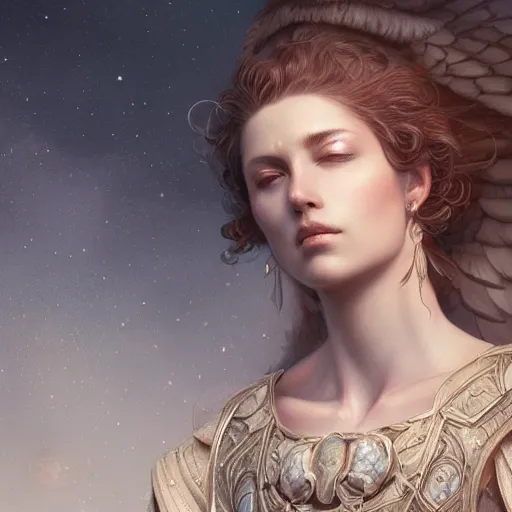 Prompt: A beautiful digital painting of a male Seraphim, king, the moon behind her, intricate, cinematic lighting, highly detailed, digital painting, Artstation, concept art, smooth, sharp focus, illustration, art by Tom Bagshaw, Artgerm and Greg Rutkowski