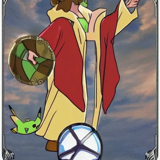 Image similar to jesus as a pokemon card