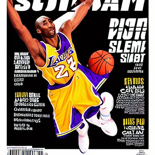 Image similar to basket ball shot kobe slam dunk magazine cover 🔥 🔥 🔥 🔥