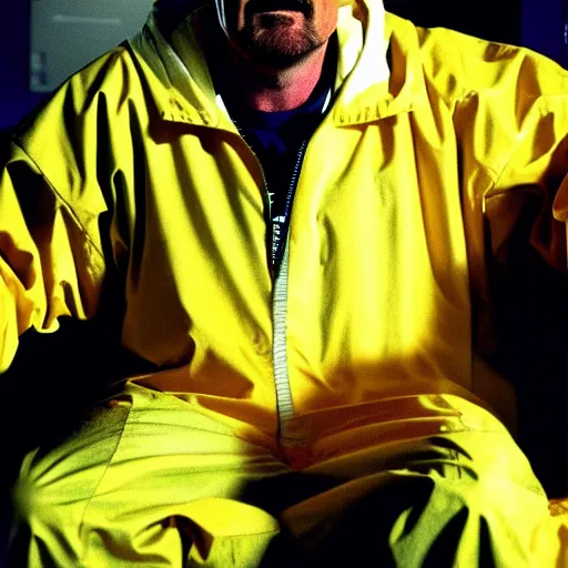 Image similar to Matthew Perry as Walter White on the set of Breaking Bad, 90mm