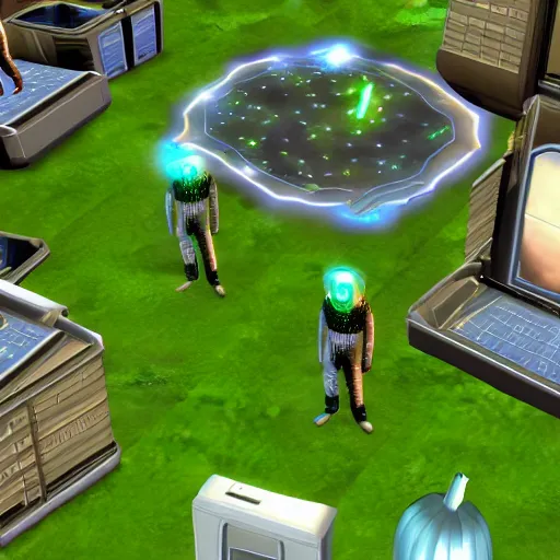 Image similar to alien invasion in the sims 2