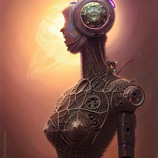 Image similar to low angle shot of a cyberpunk radiolarian gazmask robot character, intricate, elegant, highly detailed, centered, digital painting, artstation, concept art, smooth, sharp focus, illustration, artgerm, Tomasz Alen Kopera, Peter Mohrbacher, donato giancola, Joseph Christian Leyendecker, WLOP, Boris Vallejo