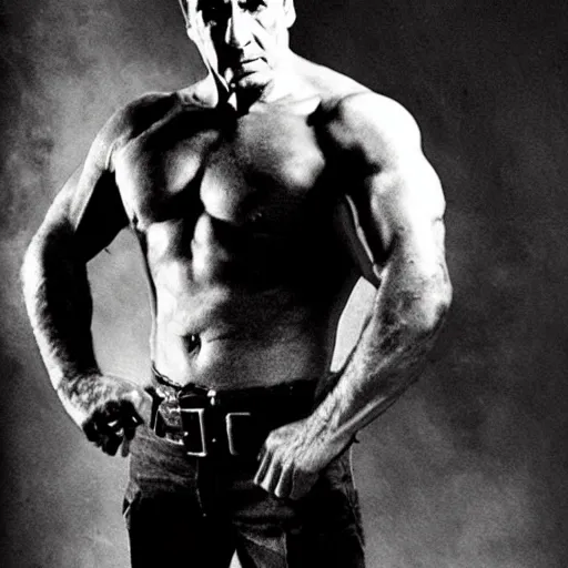 Prompt: Frank Langella as Frank Castle by Frank Frazetta and Frank Miller