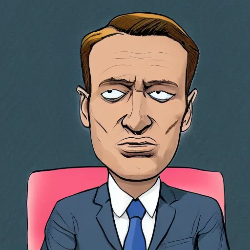 Image similar to Sad Navalny cartoon