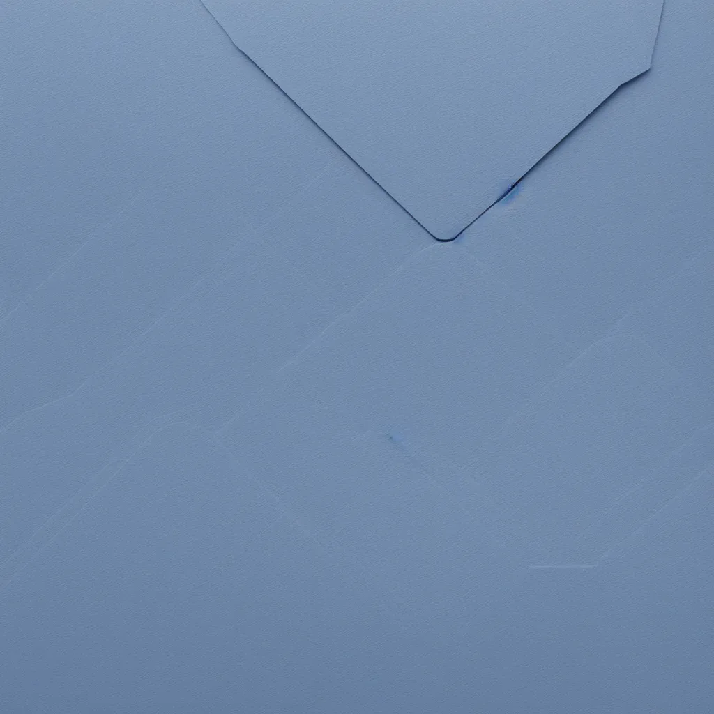 Prompt: top-down view of an envelope on top of a blue surface, 8k, high detail, photorealistic, proper shading