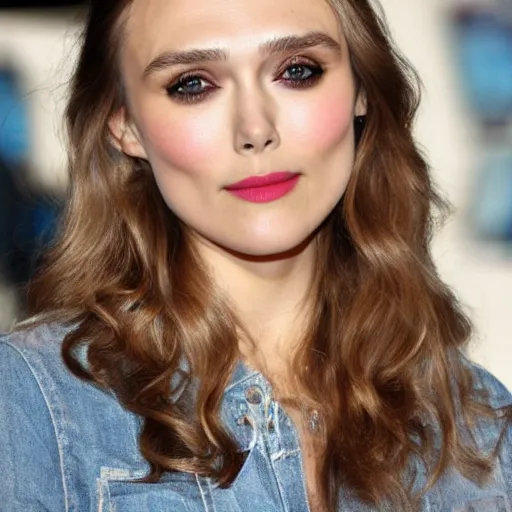 Prompt: elizabeth olsen mixed with keira knightley