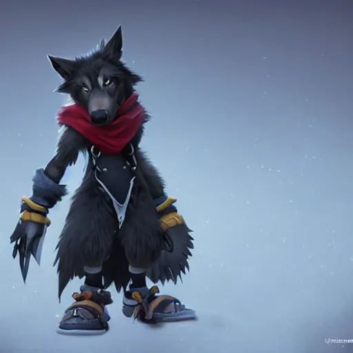 Prompt: photo realistic image of sora from kingdom hearts as an anthropomorphic wolf, stunning 3 d render inspired art by istvan sandorfi and greg rutkowski, perfect facial symmetry, realistic, highly detailed attributes and atmosphere, dim volumetric cinematic lighting,