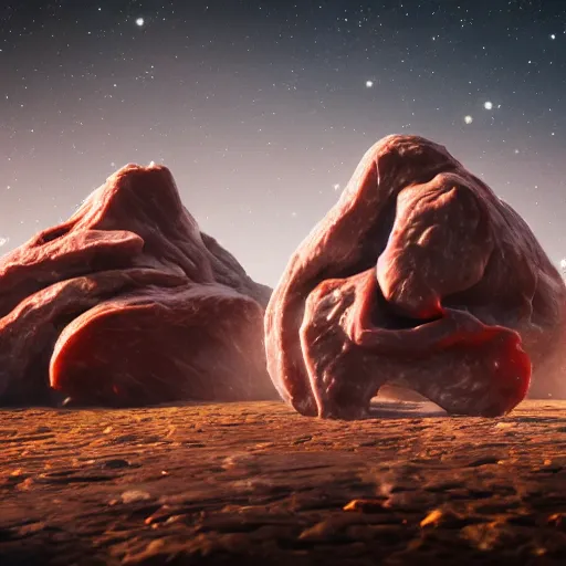 Prompt: galaxies and stars if they were made of meat, matte painting, concept art, cgsociety, octane render, trending on artstation, artstationHD, artstationHQ, unreal engine, 4k, 8k