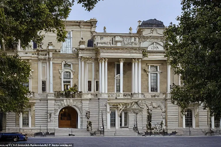 Prompt: apple - company lived in a palatial manor with gilded marble and doric columns and they decided it wasn't enough like a telephone