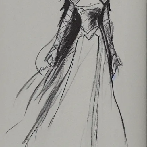 Image similar to milt kahl sketch of victoria justice as princess padme from star wars episode 3