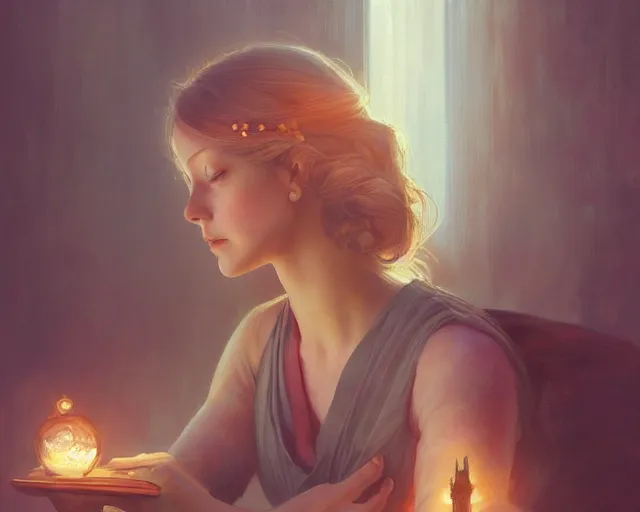 Prompt: photography of erica hopper, deep focus, d & d and mtg, fantasy, intricate, elegant, highly detailed, digital painting, artstation, concept art, matte, sharp focus, illustration, hearthstone, art by artgerm and greg rutkowski and alphonse mucha