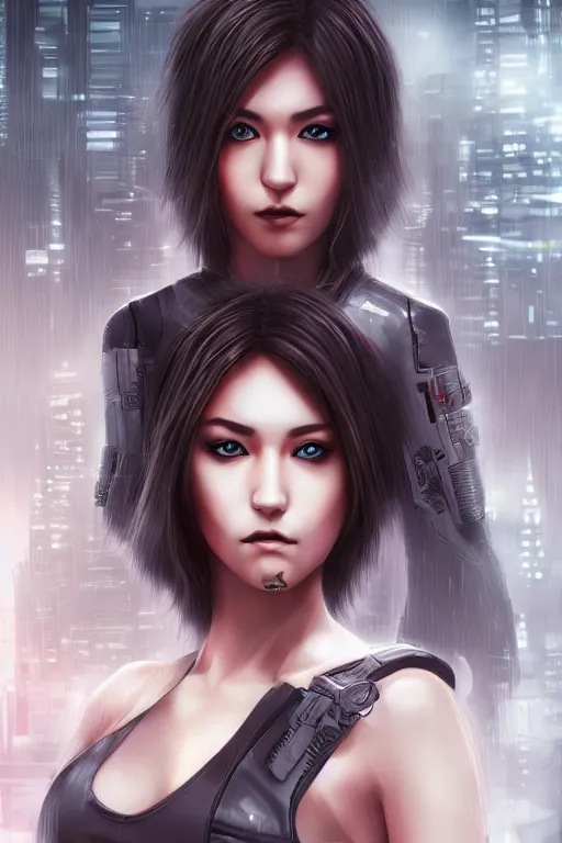 Image similar to heroine, beautiful, cyberpunk female Ninja,ultra detailed, digital art, 8k ,character ,realistic, portrait, hyperrealistic