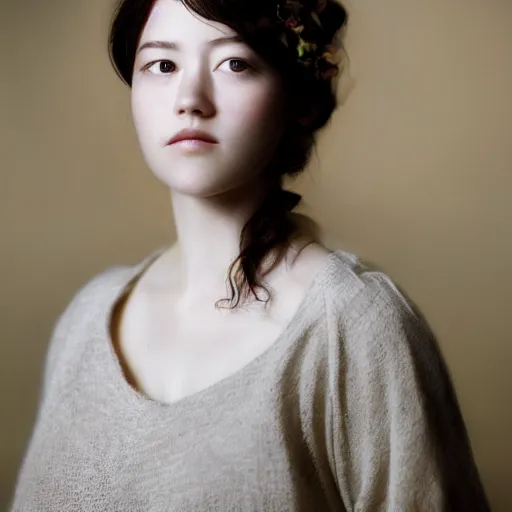 Image similar to a masterpiece portrait photo of a beautiful young woman who looks like a korean mary elizabeth winstead