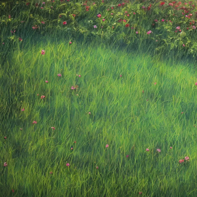 Prompt: a beautiful painting of the grass is always greener on the other side, other people always seem to be in a better situation, although it might not be true, highly detailed, 8 k resolution, trending on artstation