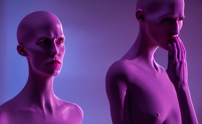 Prompt: cinestill of a giant hand made of purple wax float through the living room film still from the movie directed by denis villeneuve with art direction, pouring rain menacing lights shadows, 8 k, hd, high resolution, 3 5 mm, f / 3 2, ultra realistic faces, ex machina