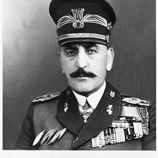 Prompt: Vladimer Khimshiashvili, Georgian general, 1936