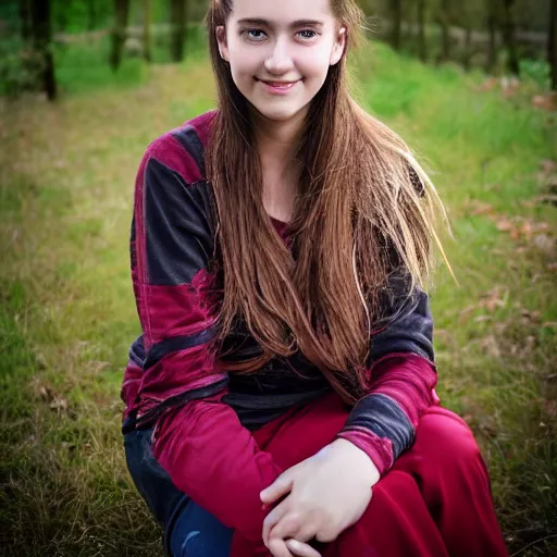 Prompt: portrait of a beautiful teen ethnic north belgium