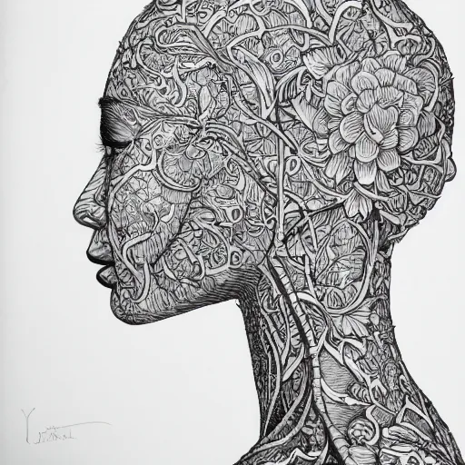 Image similar to the portrait of an unbelievably beautiful, elegant, and sophicated young asian instagram model partially made of broccoli, an ultrafine detailed illustration by james jean, intricate linework, bright colors, final fantasy, behance contest winner, vanitas, angular, altermodern, unreal engine 5 highly rendered, global illumination, radiant light, detailed and intricate environment