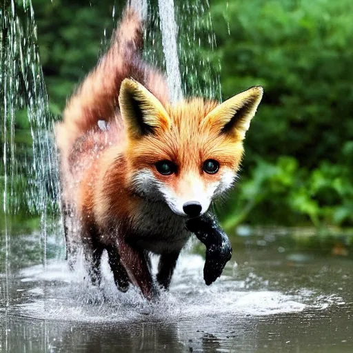 Image similar to 🦊🚿
