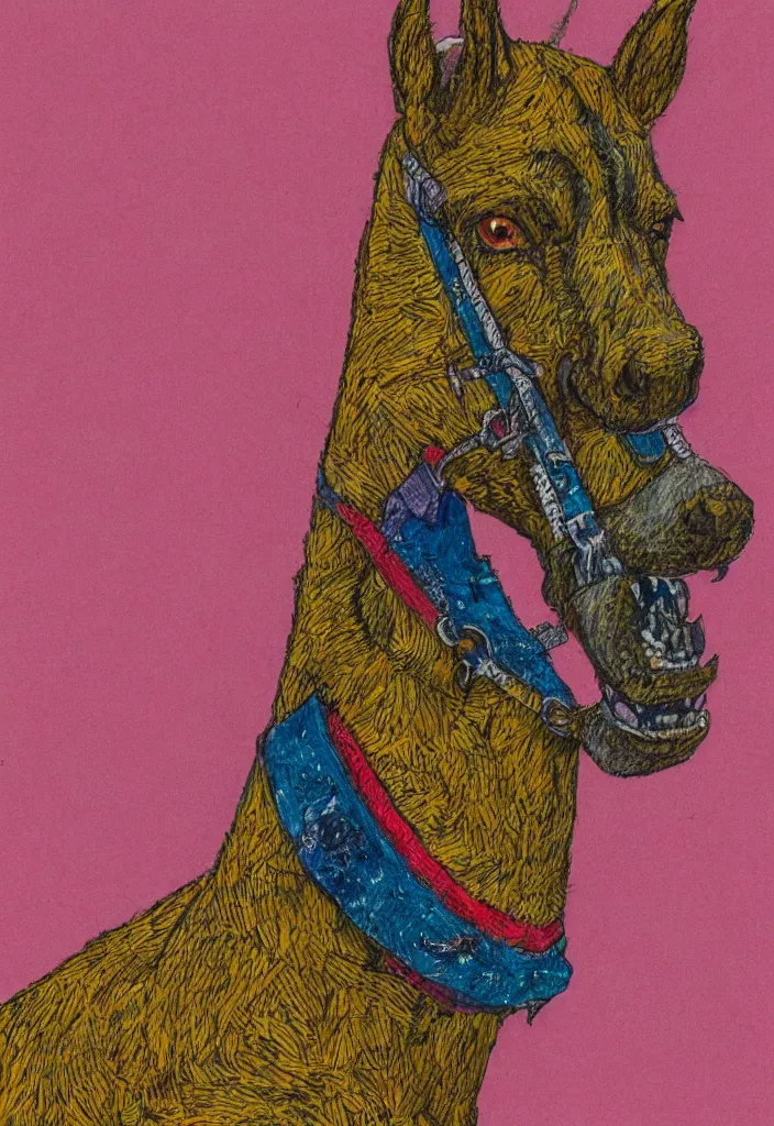 Prompt: portrait of bojack horseman, award winning hyper detailed outsider art