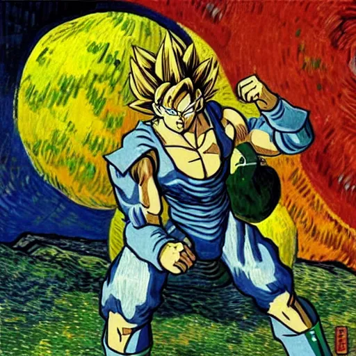 Prompt: Dragonball by Vincent Van Gogh