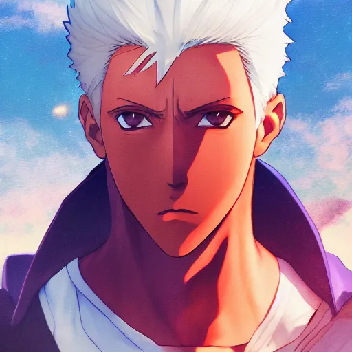 Image similar to portrait of emiya, anime fantasy illustration by tomoyuki yamasaki, kyoto studio, madhouse, ufotable, comixwave films, trending on artstation