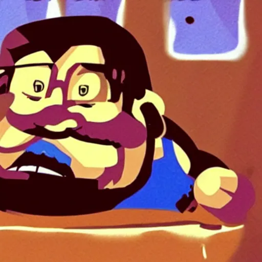 Image similar to concept art of danny devito as wario