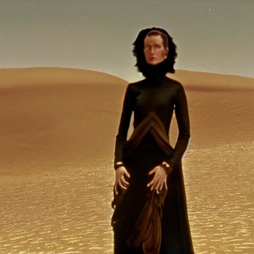 Image similar to avant - garde fashion model, still from movie dune, highly detailed