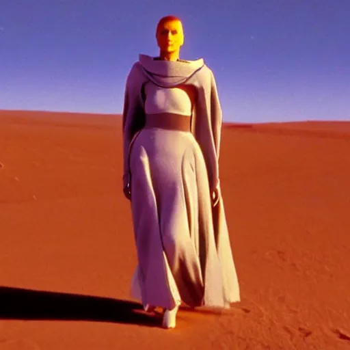 Prompt: avant - garde fashion model as hologram, still from movie dune, highly detailed