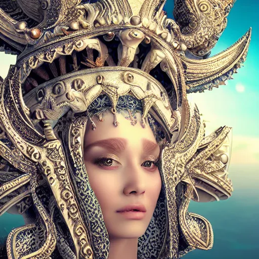 Image similar to the heavenly queen, 4 k, intricate detailed, jaw dropping, gorgeous, surreal, octane render