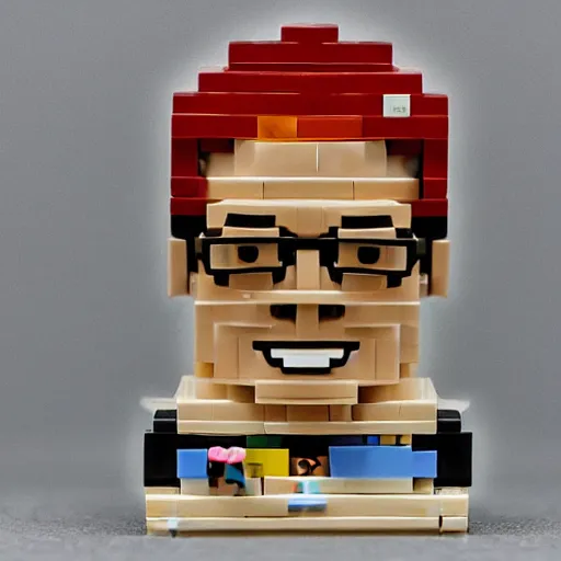 Prompt: gustavo petro as a lego minifig