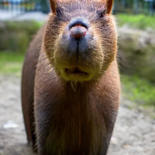 Image similar to photo of capybara demon