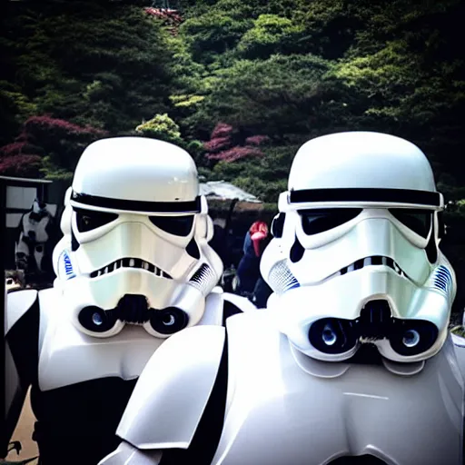 Image similar to “ storm troopers on holiday in japan ”