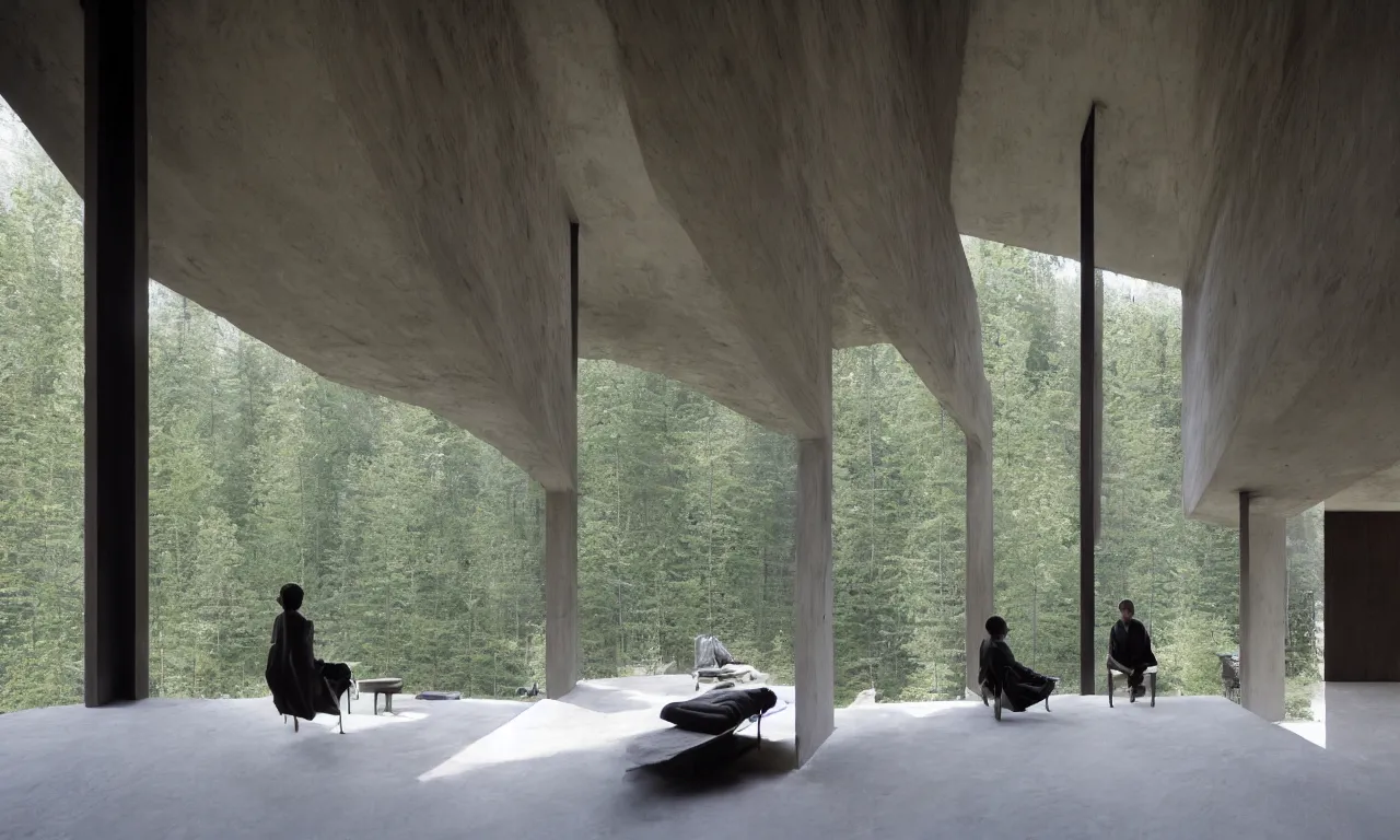 Image similar to solitude is bliss by peter zumthor, clowns