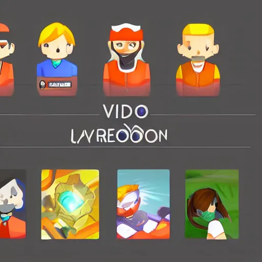 Image similar to Video game flat character introduction UI