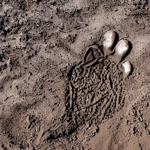 Image similar to giant footprint in mud