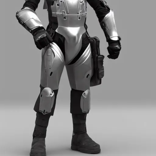 Prompt: a soldier wearing a full set of solid light armor, futuristic, 3 d render, octane, ray tracing, ultra high detail, photorealistic