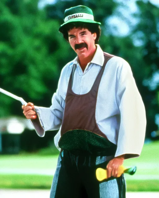 Image similar to Film still close-up shot of Val Kilmer as happy gilmore from the movie happy gilmore. Photographic, photography