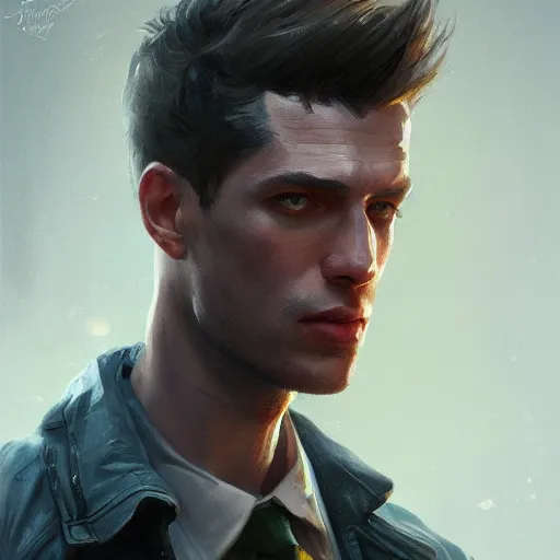 Image similar to Portrait of Sam Gray, by Cedric Peyravernay, highly detailed, excellent composition, cinematic concept art, dramatic lighting, trending on ArtStation