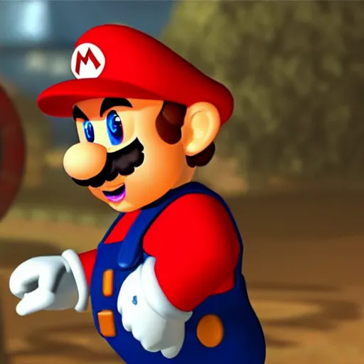 Prompt: mario in interstellar