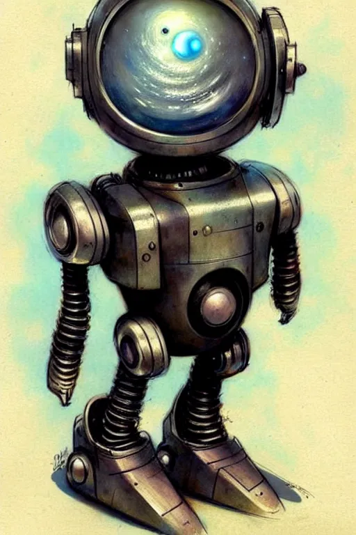 Image similar to (((((1950s lost in space robot b9. muted colors.))))) by Jean-Baptiste Monge !!!!!!!!!!!!!!!!!!!!!!!!!!!