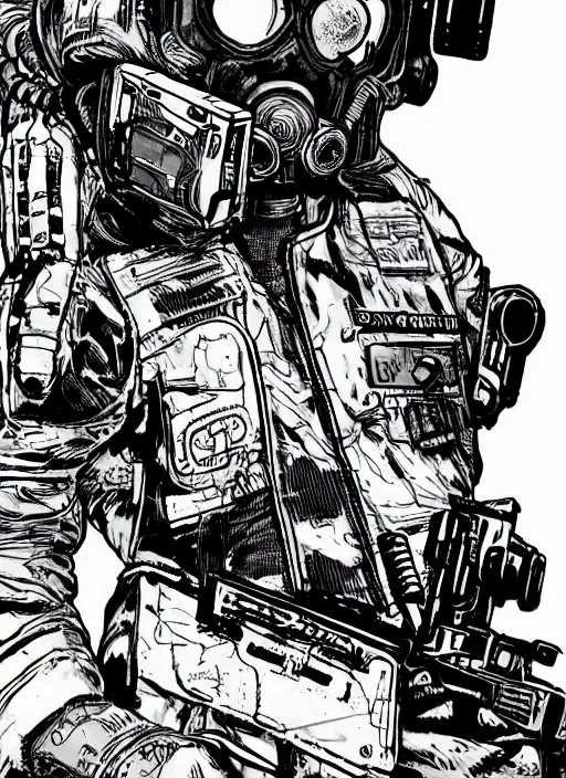 Image similar to cyberpunk blackops commander. night vision. portrait by ashley wood and alphonse mucha and laurie greasley and josan gonzalez and james gurney. spliner cell, apex legends, rb 6 s, hl 2, d & d, cyberpunk 2 0 7 7. realistic face. dystopian setting.